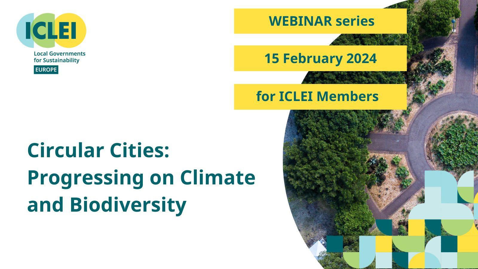 Circular Cities: Progressing on Climate and Biodiversity webinar banner