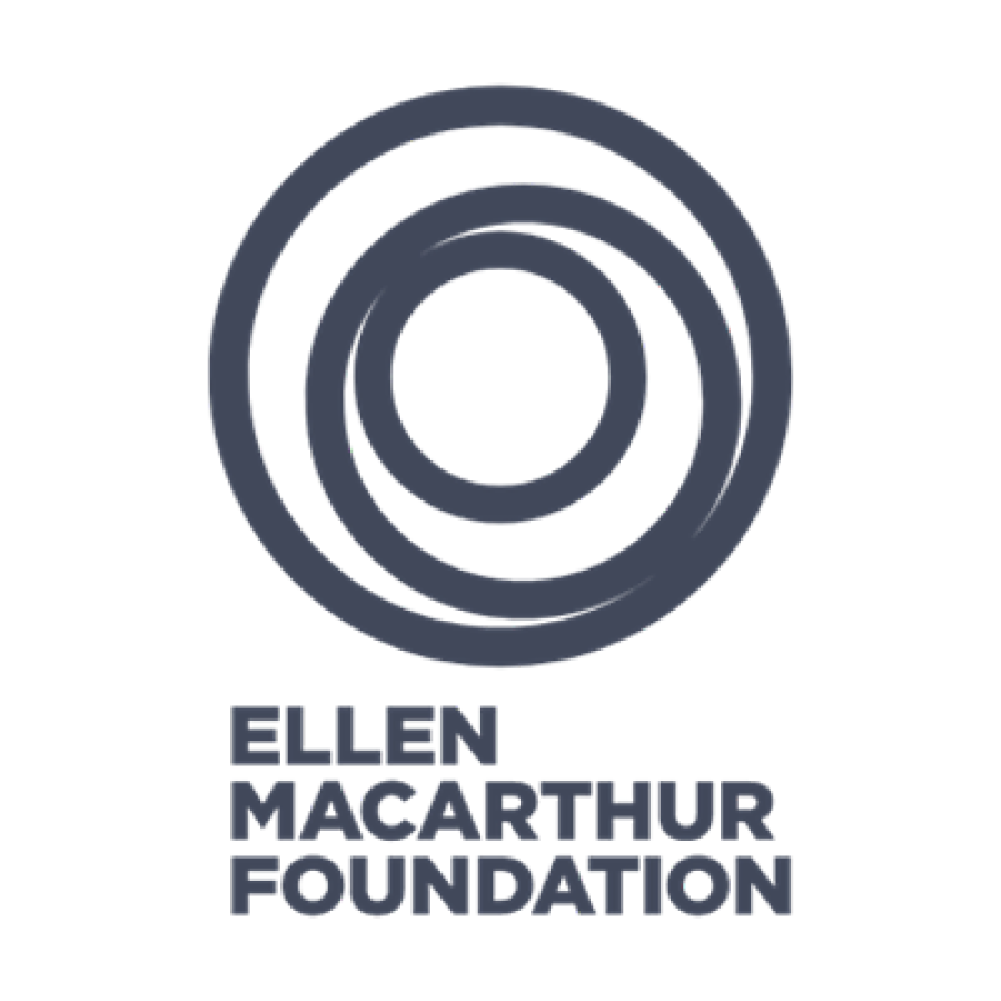 Three circles inside one another. Text under reads "Ellen MacArthur Foundation"